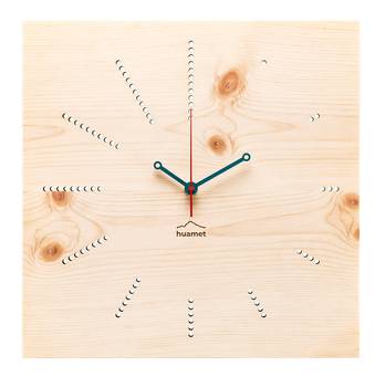 Horloge murale design Azuhr Zirbe eckig