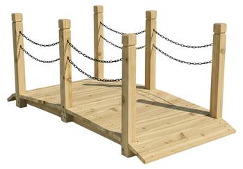 Garten Brücke mit Ketten