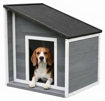 Hundehütte mit klappbarem Schrägdach