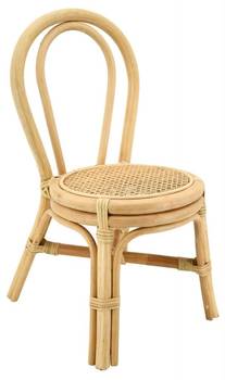 Chaise enfant en rotin naturel et cannag