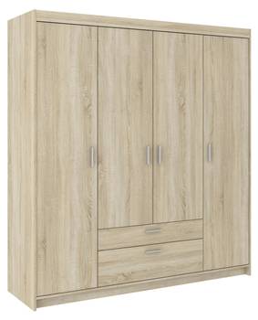 FURNIX Kleiderschrank Eliza 4D Sonoma