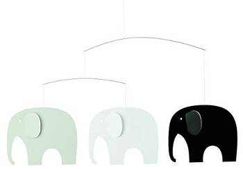 Mobile Elephant Party schwarz weiss grau