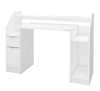 Schreibtisch mit Schublade 123x90cm Weiß