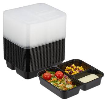 Meal Prep Boxen 3 Fächer 24er Set