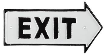 Panneau Exit en lot de 3