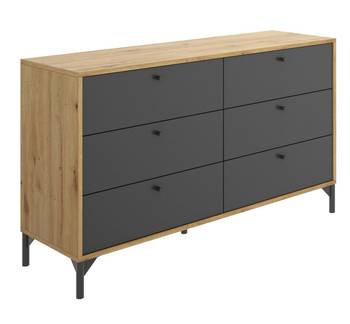 Commode Palaer Chêne et Anthracite