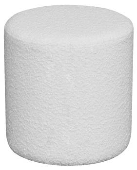 Ejby pouf bouclé Ø34cm blanc.