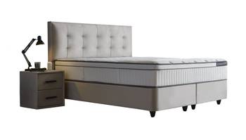 Boxspringbett MODEBEIGE mit 2 Kommoden