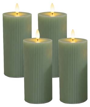Lot 4 bougies LED 18 cm