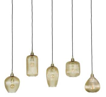 Pendelleuchte Stripe Glass 5L