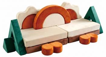18-tlg. XXL Kinder Spielsofa modular