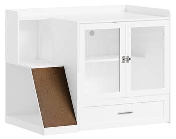 Kattenbak-kast HAT02-L-E-W met 1 lade