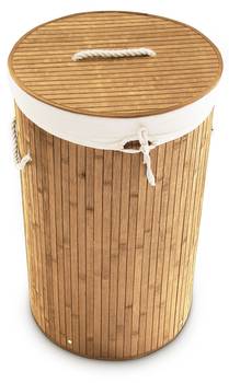 Wäschekorb Bambus rund