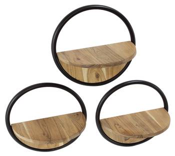 Wandregal RUND 3er-Set