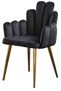 Chaise FREJA Velvet pied or