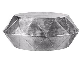 Table basse Ø 73x285cm argent, aluminium