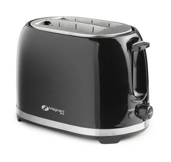 Toaster 850 W Schwarz & Silber| Magnani