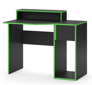 Bureau ordinateur Kron noir/Vert Set 7