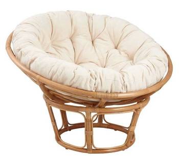 Fauteuil papasan en rotin avec coussin é