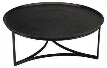 Table basse ronde aluminium noir D99