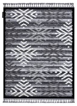 Tapis Maroc P658 Flocons de Neige Noir