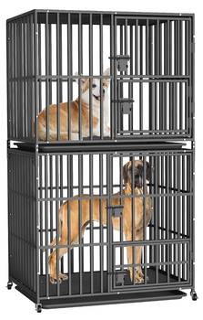 Stapelbare Hundekäfig Hundebox mit Rad