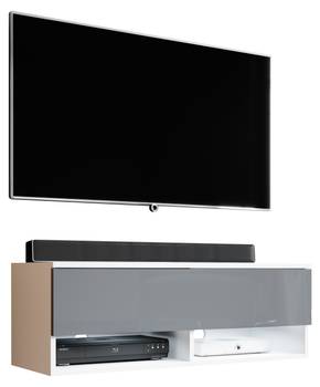TV-Schrank Alyx Weiß-Grau mit LED