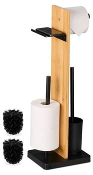 WC Garnitur Bambus & Eisen mit Ablage
