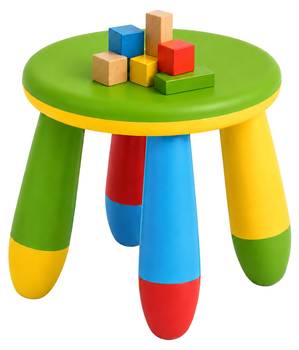 Tabouret enfant multicolore lavable