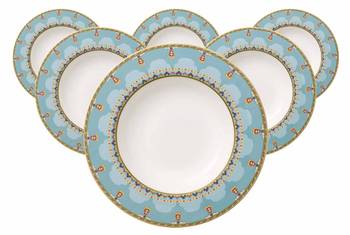 Suppenteller Samarkand Aquamarin 6er Set
