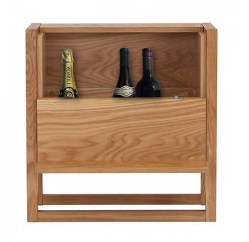 Mini-bar design bois massif bois clair