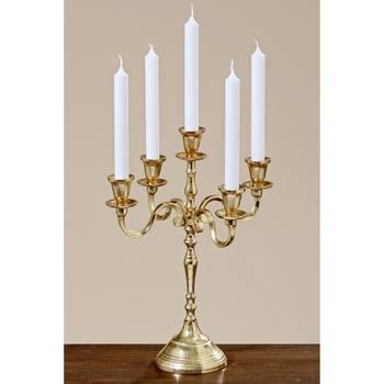 Boltze Kerzenständer Victoria II Aluminium Gold Landhaus 30x40x30 cm (BxHxT)
