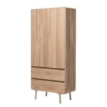 Gazzda Kleiderschrank Fawn 90x200x45 cm (BxHxT) 2-türig Massivholz
