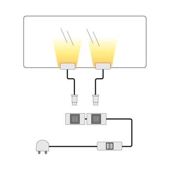 Éclairage LED Piorini étagère en verre