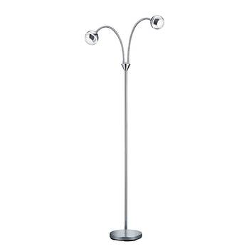 Trio LED-Stehleuchte 2-flammig Kunststoff Modern Chrom 20x125 cm (BxH) Leuchtmittel inklusive