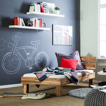 Ars Natura Massivholzbett AresWOOD 90x200 cm Massivholz Eiche