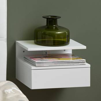 mooved Nachtkommode Ronkeli MDF Weiß Modern 35x23x32 cm (BxHxT)