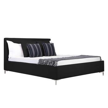 Studio Copenhagen Polsterbett Aralia I 160x200 cm Webstoff Anthrazit mit Bettkasten/Lattenrost