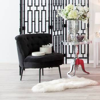 Jack & Alice Sessel Jonas Schwarz Samt 64x74x72 cm (BxHxT)