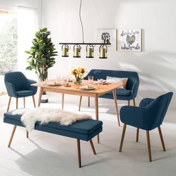 Mørteens‎ Küchensofa Tilanda Jeansblau Webstoff 130x85x62 cm