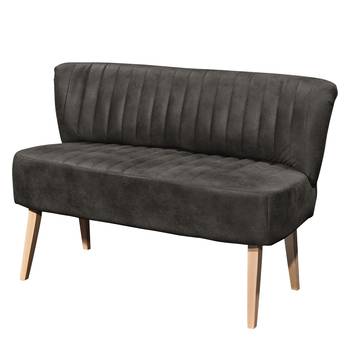 ars manufacti Sitzbank Rotnes 2-Sitzer Basalt Microfaser 143x87x69 cm