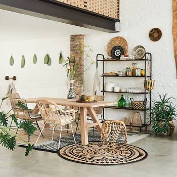 Eva Padberg Collection Windlicht Flint Massivholz Bambus Bambus 25x44x25 cm (BxHxT) 2-teilig