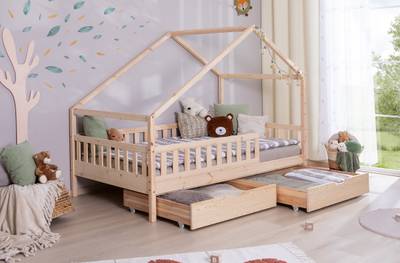 Massives Hausbett Lou mit Schublade
