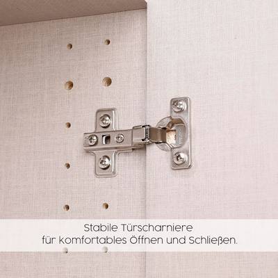 Drehtürenschrank Alabama - Grauspiegel B