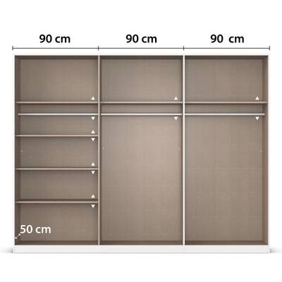Drehtürenschrank Alabama - Grauspiegel B