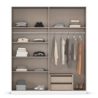 Drehtürenschrank Alabama - Grauspiegel B