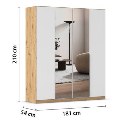 Drehtürenschrank Alabama - Grauspiegel B