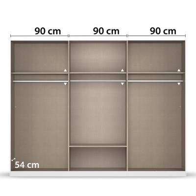 Drehtürenschrank Alabama - Grauspiegel A