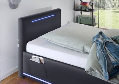 Letto imbottito con illuminazione Circle