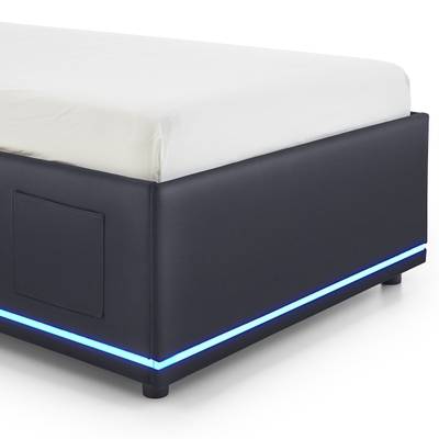 Letto imbottito con illuminazione Circle